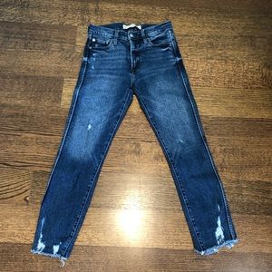 Gap Dark Wash High Rise Straight Leg Jeans Size 28